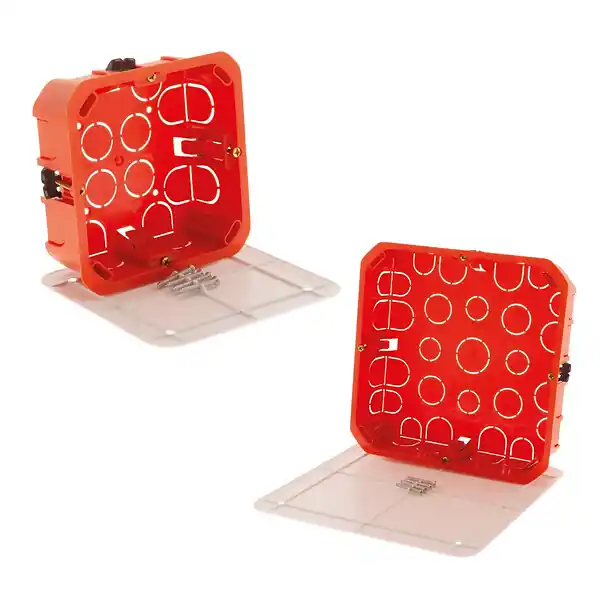 Set de 2 boîtes de dérivation cloison sèche - vis + couvercle ajustable - Zenitech Prix Promo