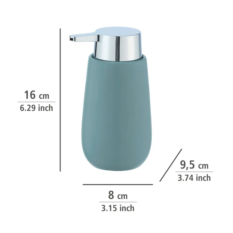 Authentique Distributeur de savon Badi bleu gris WENKO