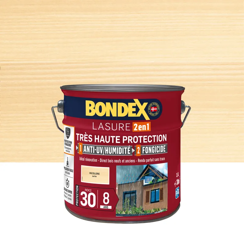 Lasure très haute protection 8 ans incolore 2,5 l BONDEX Meilleure Vente