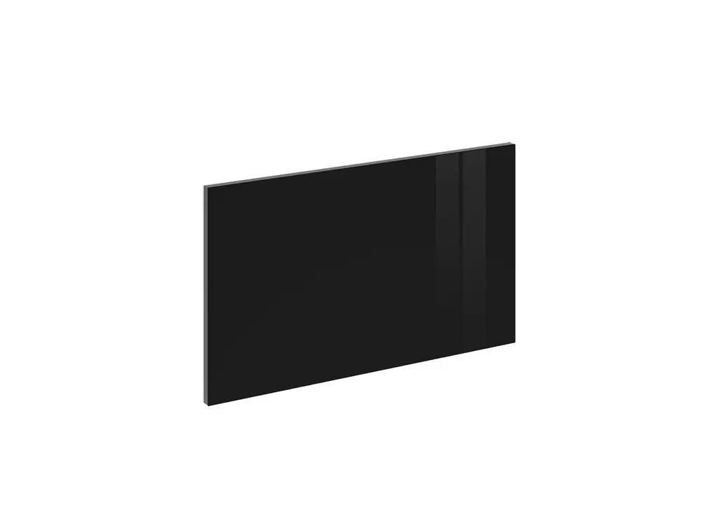 Nouvelle Collection Porte transversale pour meuble haut de cuisine Cristal noir brillant 35 x 60 cm OFITRES