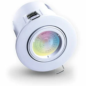 Prix Réduit Spot LED encastrable connecté WiFi BBC GU10 orientable multicolore + blanc Blanc - Birdy ARLUX