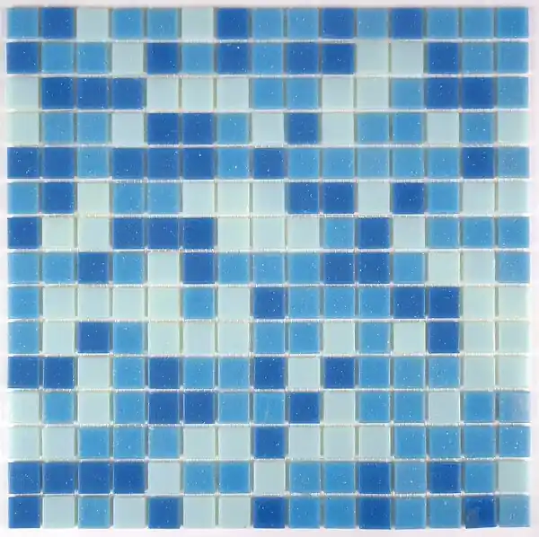 Produit De Marque Mosaïque pâte de verre - Dégradé bleu clair - 327x327mm MAT INTER