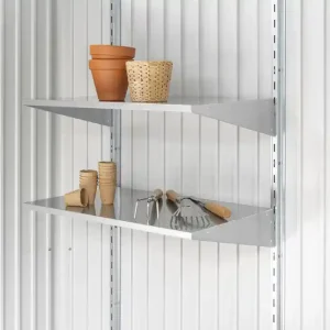 Vente Flash 2 étagères 43.5 x 72 cm avec 4 supports pour armoires et abris BIOHORT Livraison à domicile incluse