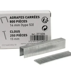Paiement Sécurisé Lot d‘agrafes Type 53 14mm et clous 15mm - 1050 pièces COGEX