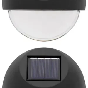 Petit Prix EZ SOLAR Pack de 2 appliques solaires rondes - 2 x 6 lumens - Panneau rond