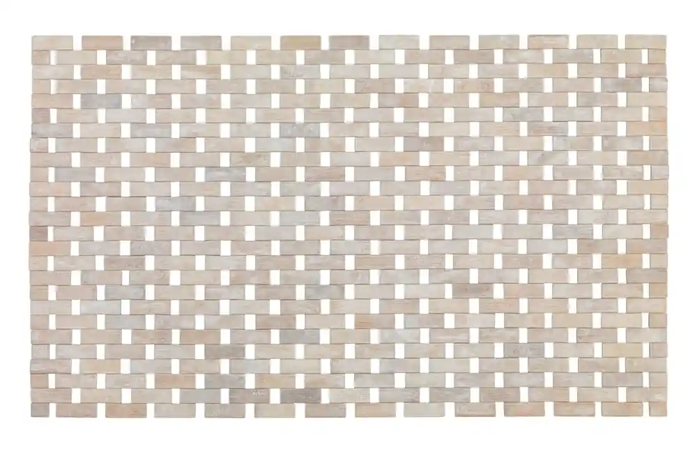 Tapis de bain rectangulaire Bambou massif 50 x 80 cm WENKO Vente Flash
