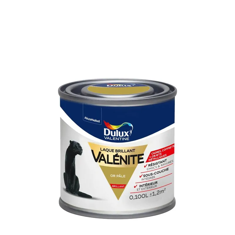 Meilleure Vente Peinture laque or pâle VALENITE finition brillante 100 ml - DULUX VALENTINE