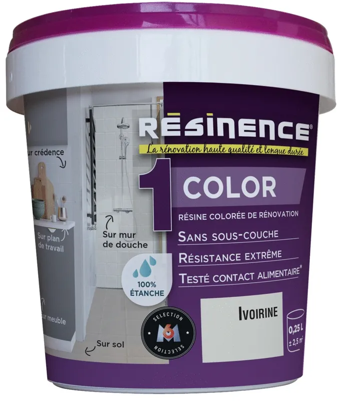 Promotion Résine de rénovation COLOR ivoirine 250 ml RESINENCE
