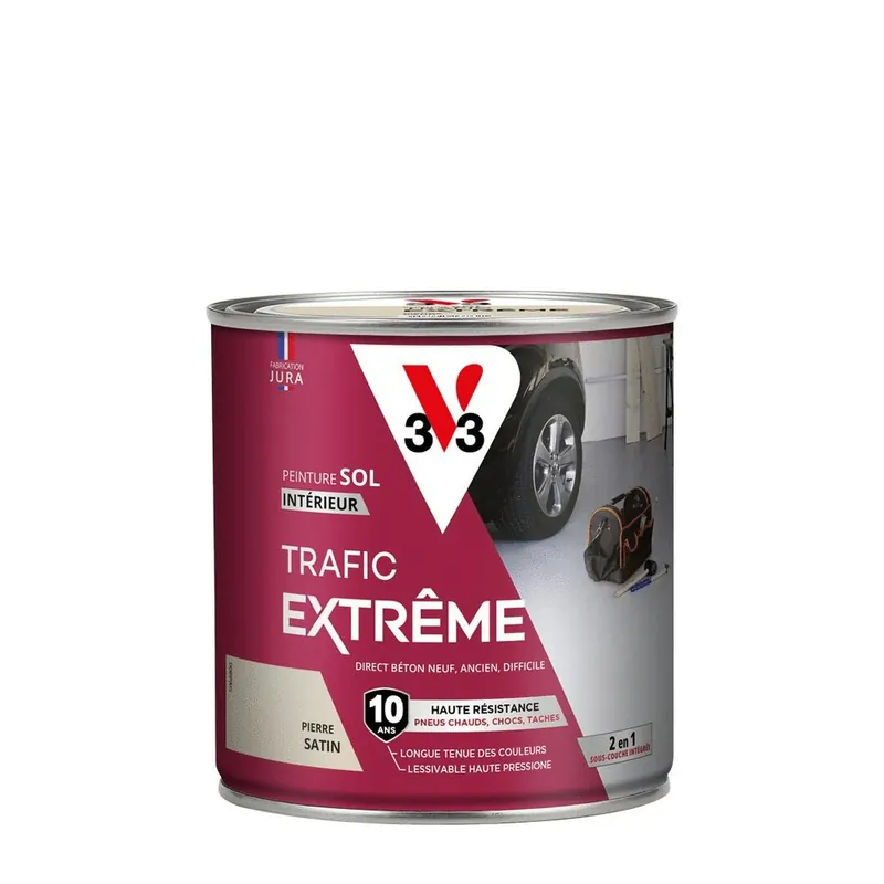 Peinture pour sol trafic extrême pierre 500 ml V33 Authentique