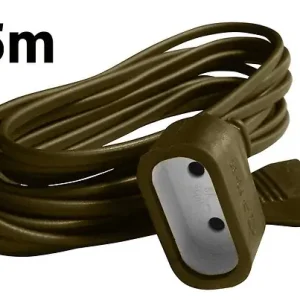 Marque Rallonge 5m - HO3VVH2F 2x0,75mm² 6A - or - Zenitech