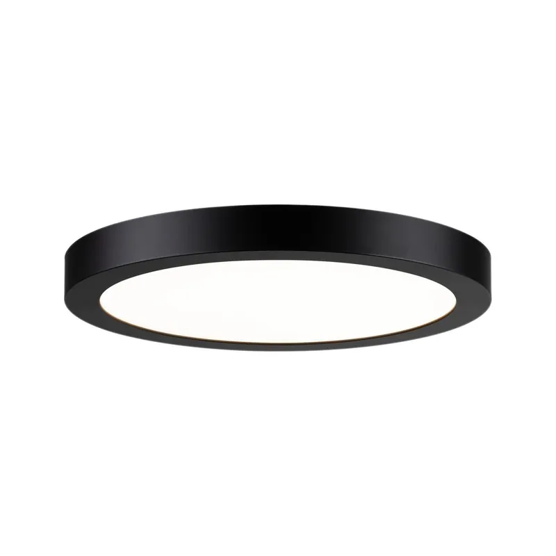 Livraison Express Plafonnier LED intégrée Abia rond noir mat diamètre 30 cm 3200 lumens PAULMANN