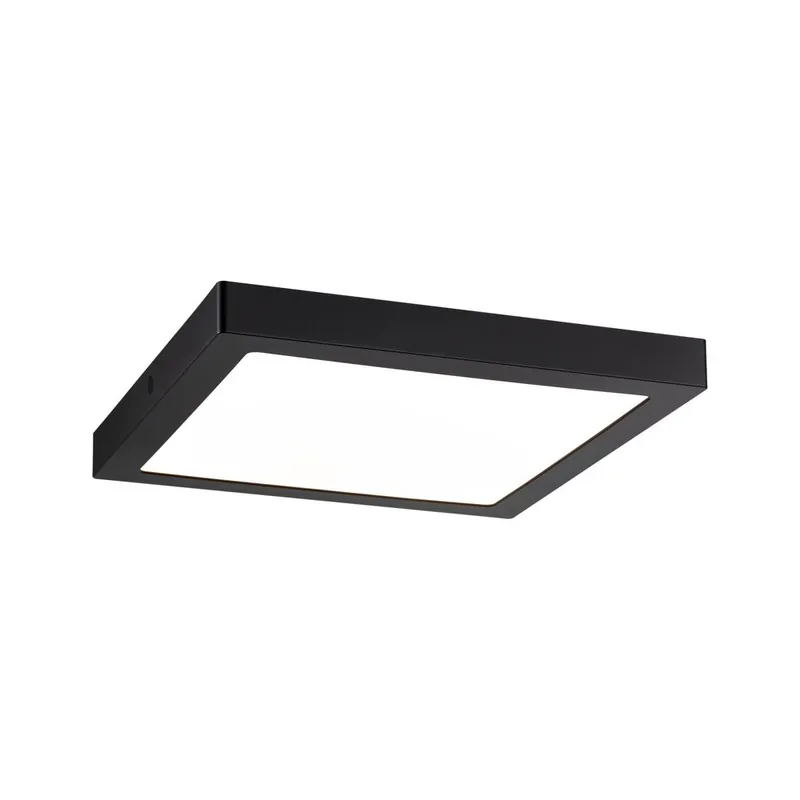 Plafonnier carré Abia LED intégrée noir mat 30 x 30 cm 3200 lumens PAULMANN Promotion Saisonnière