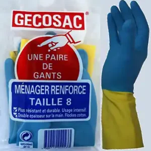 Nouveauté Paire de gants ménagers - Latex néoprène - Usage intensif T8 GECOSAC