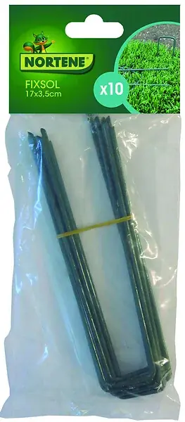 Lot de 10 agrafes de fixation FIXSOL - Vert - L.17xl.3,5cm NORTENE Prix Choc