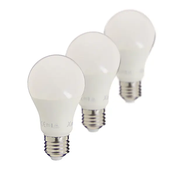 Lot 3 ampoules LED A60 opaques E27 - Blanc chaud - 806lm XANLITE Seulement Aujourd'hui