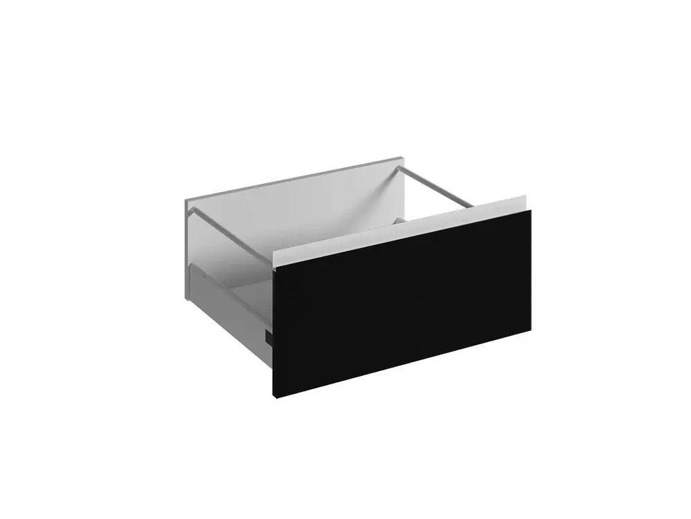 Livraison Express Façade tiroir avec poignée intégrée pour meuble de cuisine Mallorca noir mat 27,6 x 60 cm OFITRES