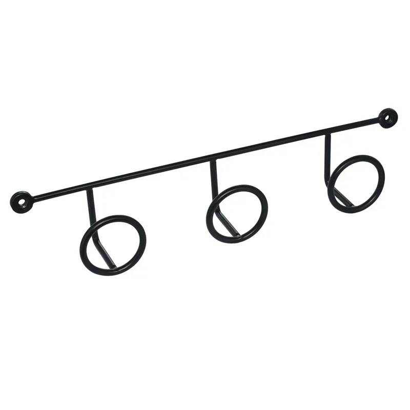 Remise Porte-manteau filaire Ring 3 têtes 385 x 72 mm acier noir CIME