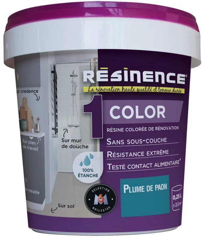 Bon Plan Résine de rénovation COLOR plume paon 250 ml RESINENCE