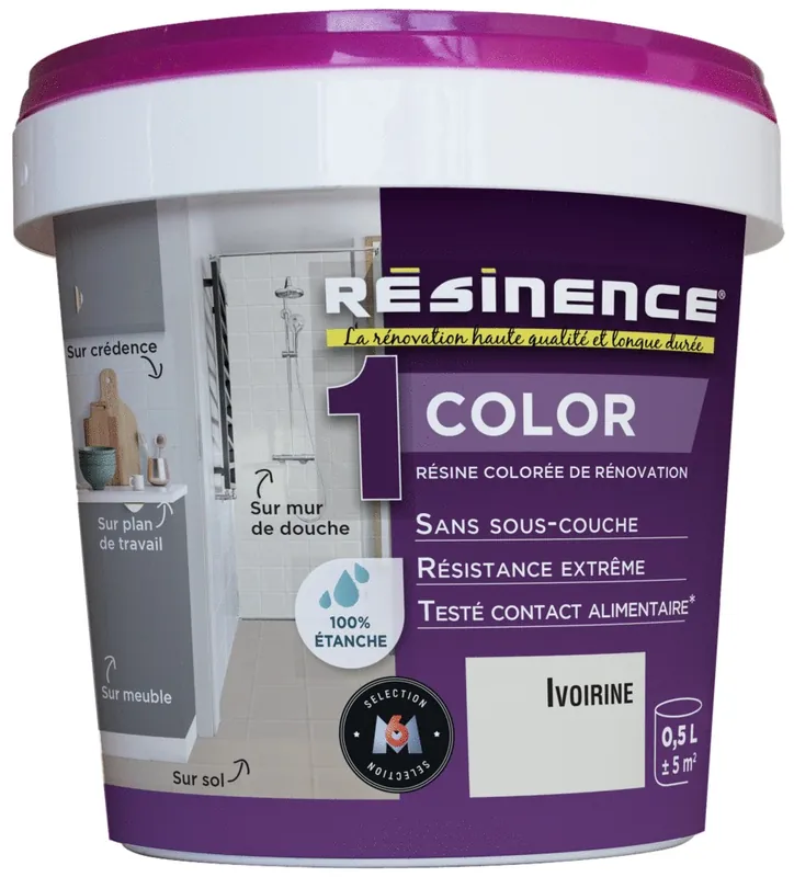 Promotion Résine de rénovation COLOR ivoirine 500 ml RESINENCE