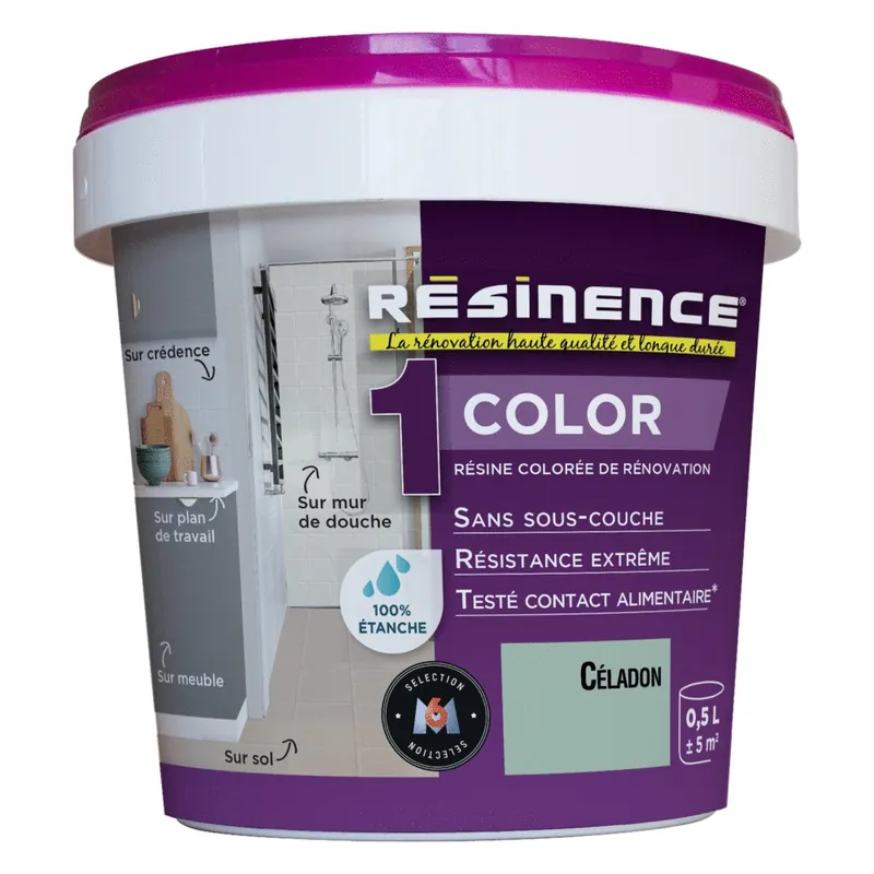 Résine de rénovation COLOR céladon 500 ml RESINENCE Dernier Modèle