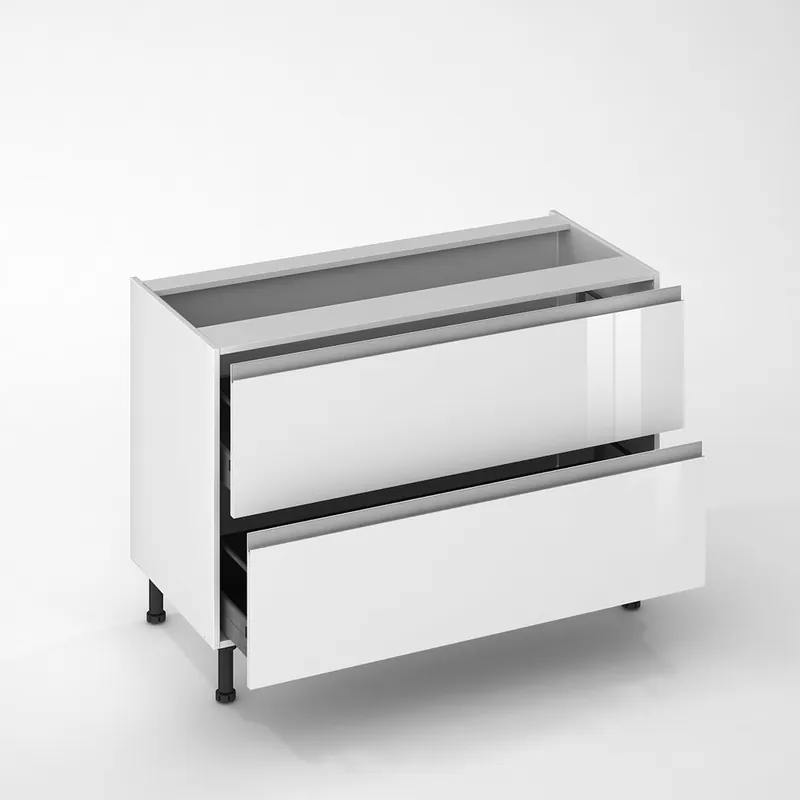 Offre Spéciale Façade pour meuble bas de cuisine Jade neige brillante 35 x 120 cm OFITRES