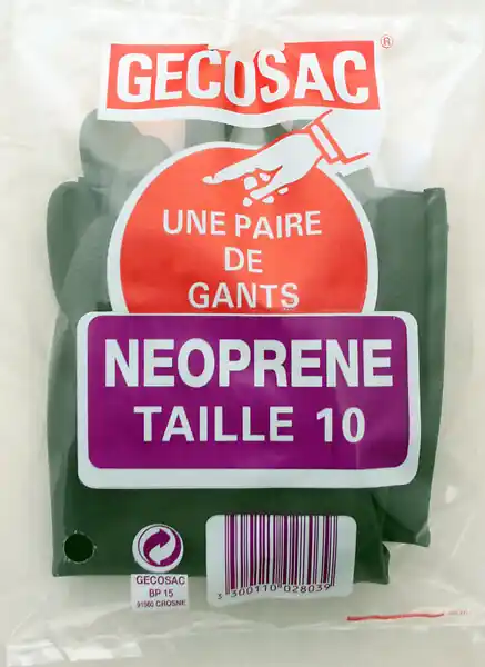 Paire de gants néoprène - Taille 10 - Usage professionnel GECOSAC Offre Du Jour