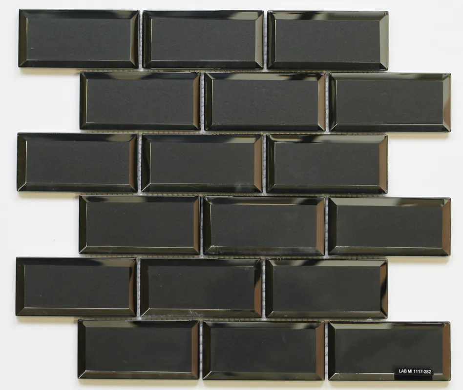 Meilleur Choix Mosaïque murale intérieur gris verre OLIVIA 30 x 30 cm vendu à l‘unité SAS MAT INTER