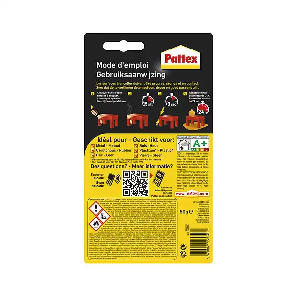Colle Contact Gel Blister - 50g PATTEX Prix Cassé