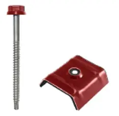 Fixations pour COVEO 3.45 Rouge RAL 8012 par 50 - BACACIER Expédié Aujourd'hui