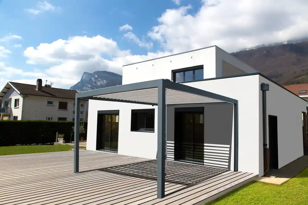 Dernier Modèle Pergola bioclimatique autoportante Sofia 4 x 3 m HOMALU