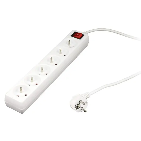 Bloc multiprise 6 prises Blanc - 3680 W VENUS Certifié