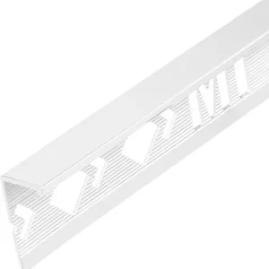 Authentique Profilé de finition équerre PVC - Blanc - L.2,50m MAT INTER