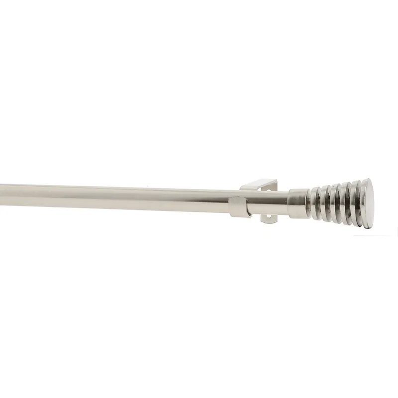 Kit tringle à rideaux extensible en métal de 1.20 à 2.10 m diam 16 à 19 mm Finition Nickel - MOBOIS Super Prix