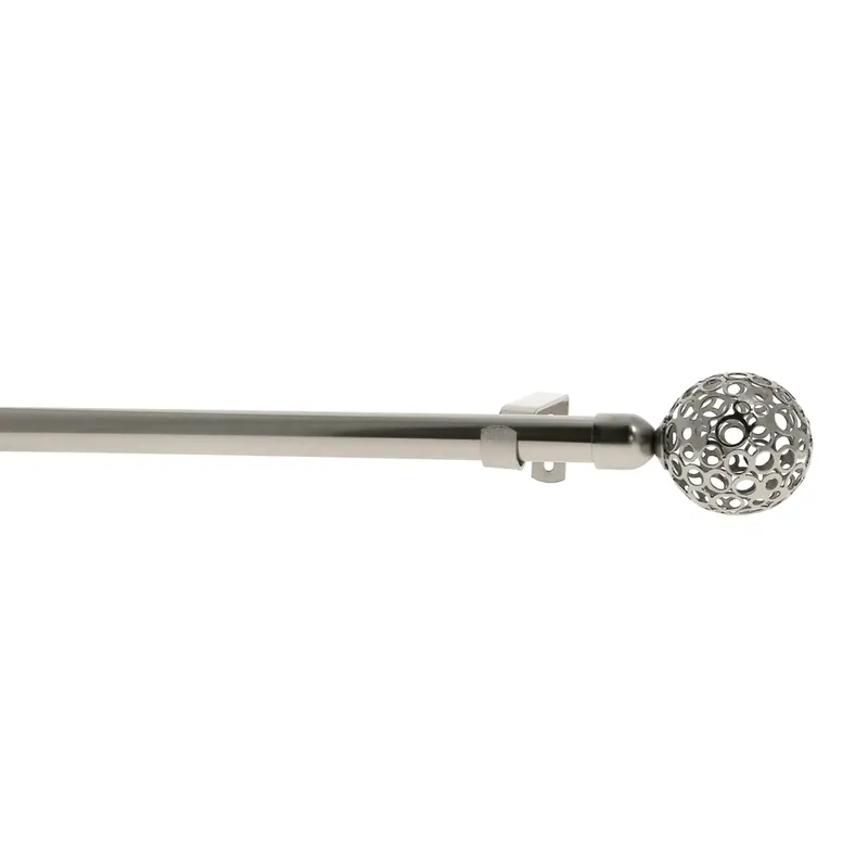 Commander Vite Kit tringle à rideaux extensible en métal de 1.20 à 2.10 m diam 16 à 19 mm Finition Nickel - MOBOIS