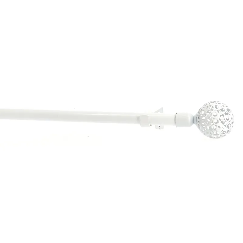 Kit tringle à rideaux extensible en métal de 1.60 à 3 m diam 16 à 19 mm Finition Blanc- MOBOIS Nouvelle Collection