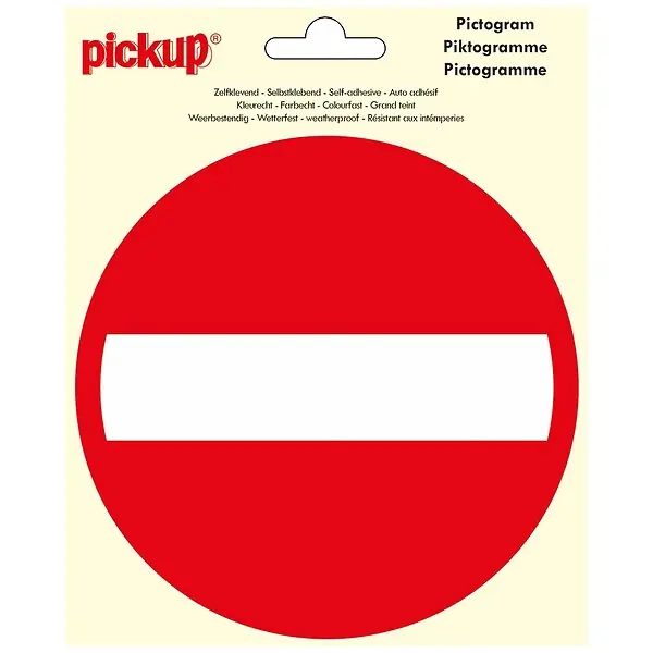 Picto 15cm Entrée interdit PICKUP Achat Immédiat