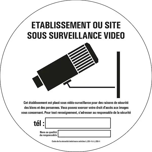 Picto 15x15cm Sous surveillance video PICKUP Marque