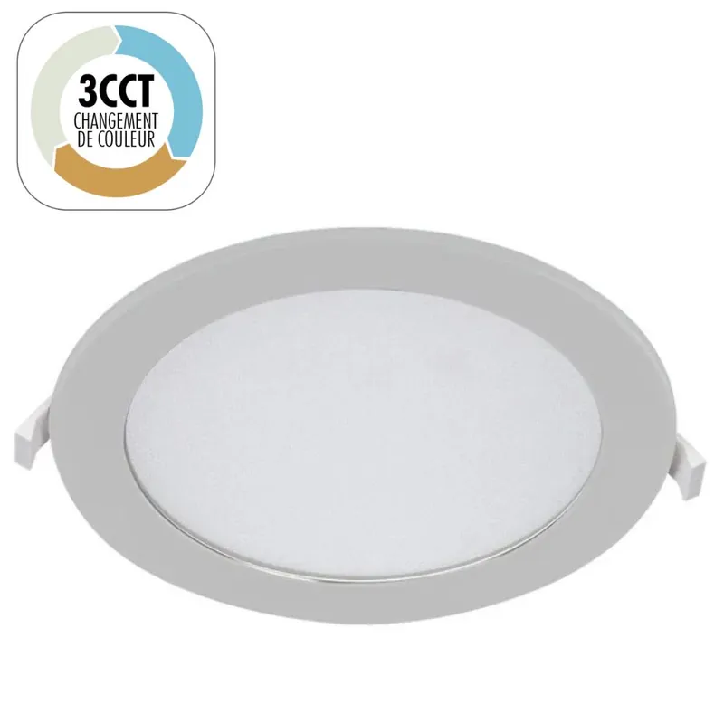 Grand spot LED encastrable extra-plat Ø220mm Blanc - Saturn ARLUX Offre Du Jour