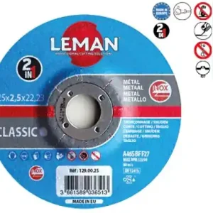 Vente Flash Disque à tronçonner et ébarber Inox 125mm 2,5mm 2 en 1 LEMAN