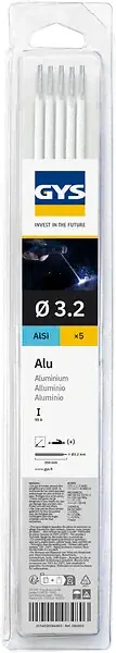 5 électrodes en alu GYS 084803 Ø3,2 - BLISTER Meilleure Vente