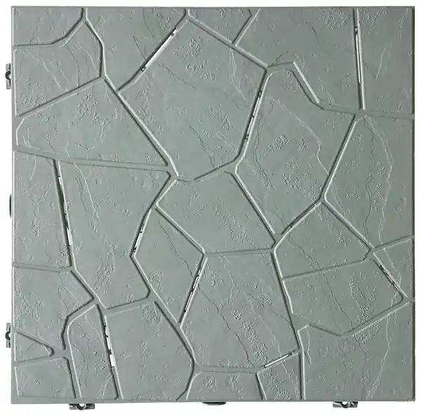 Retour Gratuit Dalle de sol Snaptile 38x38cm - Gris clair effet pierre ONEK