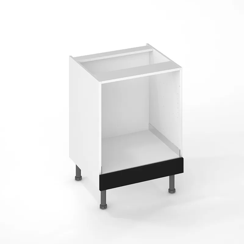 Commander Maintenant Bandeau bas four pour meuble de cuisine Mallorca noir mat 10 x 60 cm OFITRES
