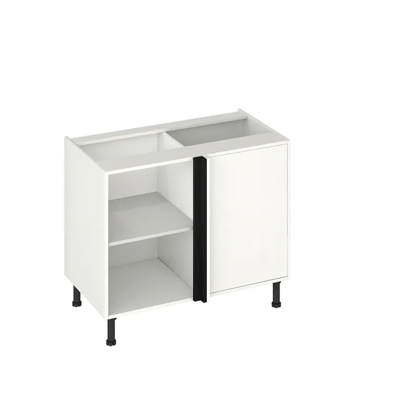 Fileur d‘angle pour meuble de cuisine Mallorca noir mat 70 x 4,6 x 4,6 cm OFITRES Offre Exclusive