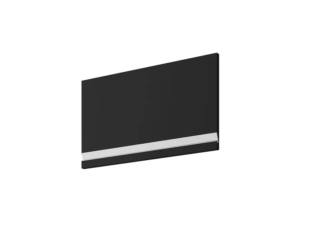 Vente Directe Porte transversale avec poignée intégrée pour meuble haut de cuisine Ibiza noir mat 35 x 60 cm OFITRES