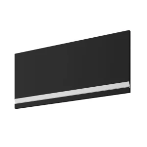Porte transversale avec poignée intégrée pour meuble haut de cuisine Ibiza noir mat 35 x 80 cm OFITRES Pas Cher
