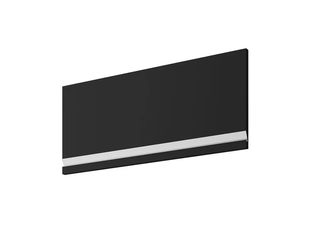 Porte transversale avec poignée intégrée pour meuble haut de cuisine Ibiza noir mat 35 x 80 cm OFITRES Pas Cher