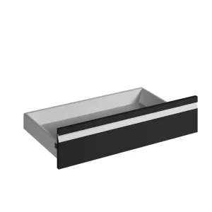 Top Vente Façade tiroir avec poignée intégrée pour meuble de cuisine Ibiza noir mat 13,8 x 80 cm OFITRES