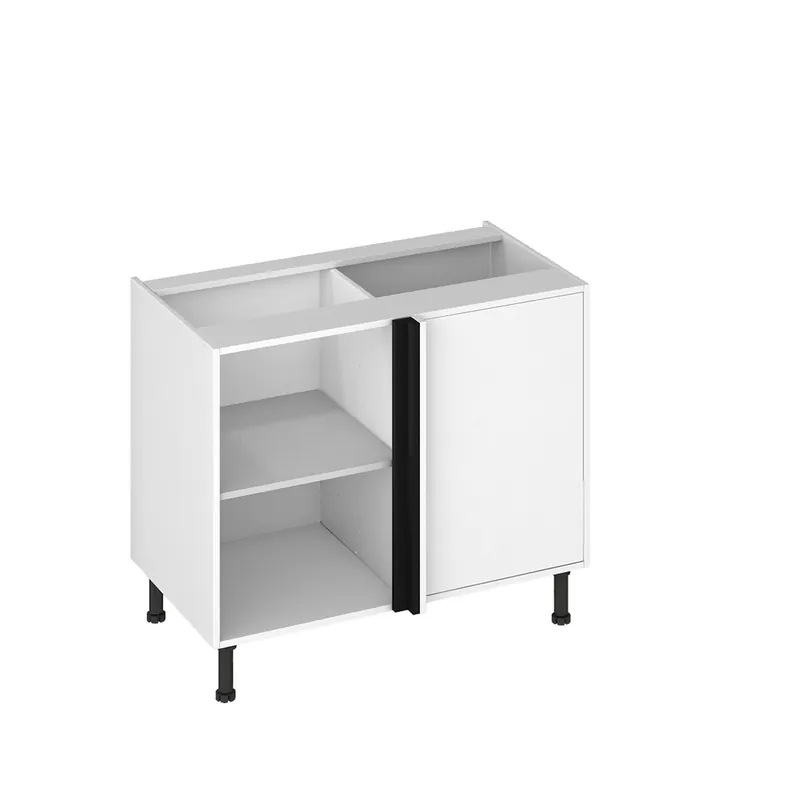 Fileur d‘angle pour meuble de cuisine Ibiza noir mat 70 x 4,6 x 4,6 cm OFITRES Quantité Limitée