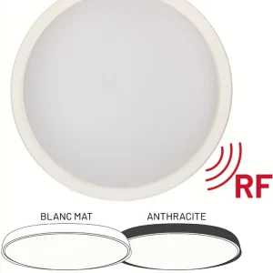 Offre Du Jour Hublot LED détecteur de mouvements Méribel noir ou blanc IP54 1600 lumens blanc neutre - ARLUX
