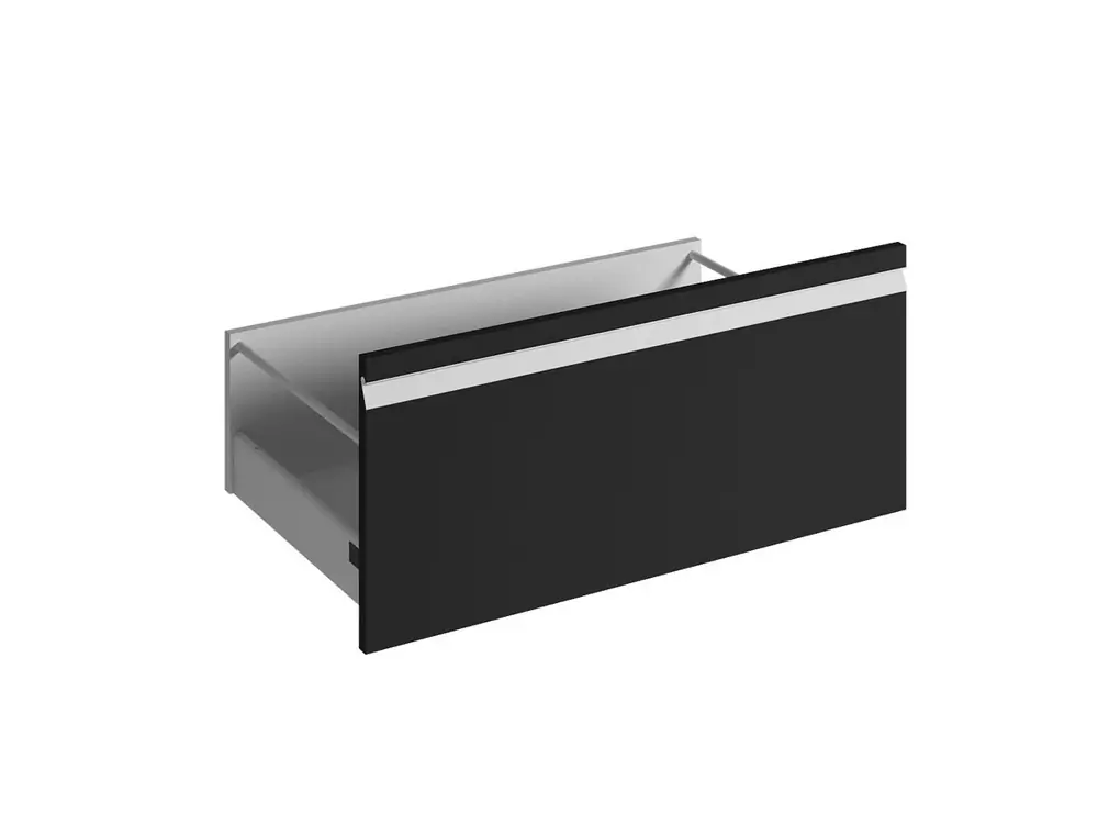 Façade tiroir avec poignée intégrée pour meuble de cuisine Ibiza noir mat 35 x 80 cm OFITRES Meilleure Vente